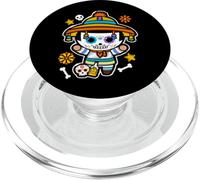 Dia De Los Muertos Skeleton Dancing with Guitar Hat Kids Boy PopSockets PopGrip para MagSafe