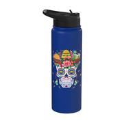 Día De Los Muertos Taco Santa Muerte Feliz Cinco De Mayo Stainless Steel Insulated Water Bottle