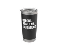 Día de los nativos americanos de los pueblos indígenas fuertes y resistentes Vaso térmico de acero inoxidable de doble pared