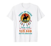 Día de los Nativos Americanos, «El Sendero de Las Lágrimas» Camiseta gráfica económica, Hombre, Blanco, M