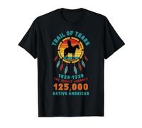 Día de los Nativos Americanos, «El Sendero de Las Lágrimas» Camiseta gráfica económica, Hombre, Negro, L