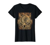 Día de los Nativos Americanos, «El Sendero de Las Lágrimas» Camiseta gráfica económica, Mujer, Negro, S