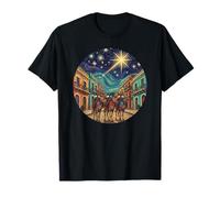 Día de los Tres Reyes San Juan Street Starry Night Style Camiseta
