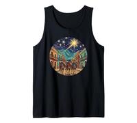 Día de los Tres Reyes San Juan Street Starry Night Style Camiseta sin Mangas