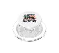 Día de los Veteranos Nunca Olvides a los Soldados caídos de la Bandera de Estados Unidos PopSockets PopGrip para MagSafe