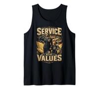 Día de los Veteranos Veterano demócrata Service and Values Camiseta sin Mangas