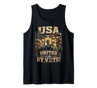 Día de los Veteranos Veterano demócrata USA United by Vets! Camiseta sin Mangas