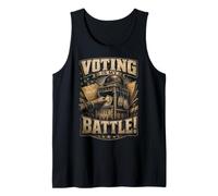 Día de los Veteranos Veterano demócrata Voting Is My Battle Camiseta sin Mangas