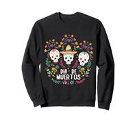 Dia De Muertos Cabeza Esqueleto Hueso De Azúcar Halloween Sudadera