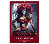 Dia de Muertos Kreative Porträts in Festanlehnung (Wandkalender 2026 DIN A2 hoch), CALVENDO Monatskalender: Frauen in fantasievollen Kleidern und ... nach Art des Dia de Los Muertos