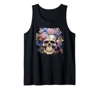 Dia De Muertos Mexican Skull For Skeleton Lovers Floral Goth Camiseta sin Mangas