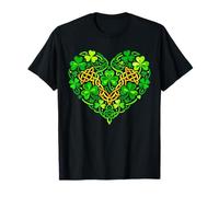 Día de San Patricio Corazón Trébol Nudo Celta Lucky Irish Women Camiseta