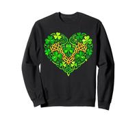 Día de San Patricio Corazón Trébol Nudo Celta Lucky Irish Women Sudadera