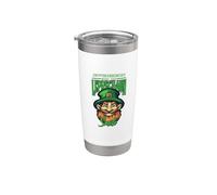 Día de San Patricio Criptomonedas Leprechaun Smile Vaso térmico de acero inoxidable de doble pared