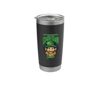 Día de San Patricio Criptomonedas Leprechaun Smile Vaso térmico de acero inoxidable de doble pared