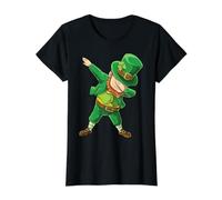 Día de San Patricio Dabbing Leprechaun Niños Niños Hombres Regalos Dab Camiseta gráfica económica, Mujer, Negro, M