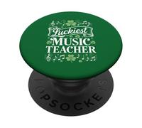 Día de San Patricio del Profesor de música más Afortunado para educadores de música PopSockets PopGrip Adhesivo