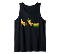 Día de San Patricio Golden Retriever Jugando al Amante de los Perros irlandeses Camiseta sin Mangas