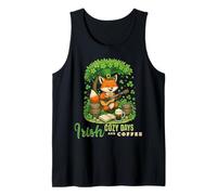 Día de San Patricio Irish Cozy Days - Lindo músico Fox Art Camiseta sin Mangas
