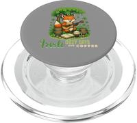 Día de San Patricio Irish Cozy Days - Lindo músico Fox Art PopSockets PopGrip para MagSafe