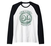 Día de San Patricio Irish Snail Pub To Pub Slow & Steady Camiseta Manga Raglan