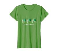Día de San Patricio Latido del corazón irlandés South Boston trébol Camiseta, Mujer, Hierba, L