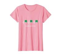 Día de San Patricio Latido del corazón irlandés South Boston trébol Camiseta, Mujer, Rosado, L