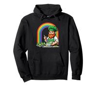Día de San Patricio Leprechaun Baker Cupcakes Rainbow Sudadera con Capucha