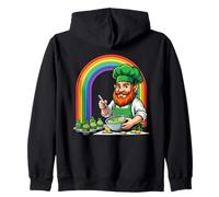 Día de San Patricio Leprechaun Baker Cupcakes Rainbow Sudadera con Capucha