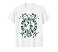 Día de San Patricio Liebre Irlandesa Pub A Pub Lucky Rabbit Camiseta