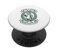Día de San Patricio Liebre Irlandesa Pub A Pub Lucky Rabbit PopSockets PopGrip Adhesivo