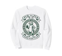 Día de San Patricio Liebre Irlandesa Pub A Pub Lucky Rabbit Sudadera