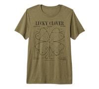 Día de San Patricio Lucky Four Leaf Clover Funny Vintage Patent Camiseta Premium