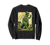 Día de San Patricio Monster Kaiju Película Retro Vintage Beer Party Sudadera