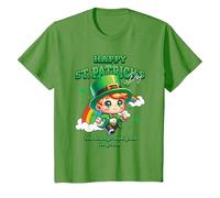 Día de San Patricio para niños por Patty Niños Happy St. Patrick's Day Camiseta Verde Manga Larga Talla Pequeña EU