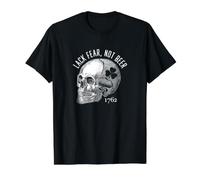 Día de San Patricio Skull Shamrock 1762 Lack Fear Not Beer Camiseta gráfica económica, Hombre, Negro, XL