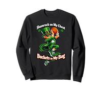 Día de San Patricio trébol en mi Pecho Cubos en mi Bolso irlandés Sudadera