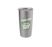 Día de San Patricio Una buena risa Leprechaun Vaso térmico de acero inoxidable de doble pared