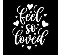 Día de San Valentín, amor, sentimiento, tan amado, corazón. Calcomanías de letras 40x50.8cm Pegatinas para vidrio Blanco