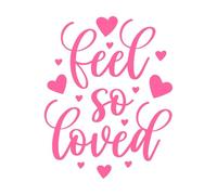 Día de San Valentín, amor, sentimiento, tan amado, corazón. Decoración de vinilo para pared 64x81.3cm Se puede modificar y añadir información Rosa