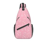 Día de San Valentín con Corazones Sling Bag, Chest Bag Daypack, Crossbody Sling Mochila para Viajes Deportes Correr Senderismo