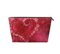 Día de San Valentín Corazón Flor, Bolsa de artículos de tocador Bolsa de Maquillaje Bolsa de cosméticos Bolsa de artículos de tocador de Viaje portátil