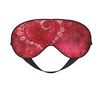 Día de San Valentín Corazón Flor, Cubreojos completos Antifaz bloqueador de luz Antifaz para dormir Antifaz suave con los ojos vendados Noche