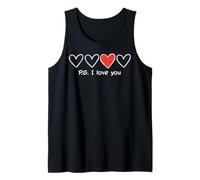 Día de San Valentín Corazones PS I Love You Cute Mujeres Niñas Niños Hombres Camiseta sin Mangas