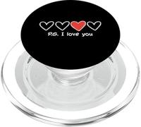 Día de San Valentín Corazones PS I Love You Cute Mujeres Niñas Niños Hombres PopSockets PopGrip para MagSafe