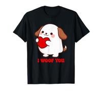 Día de San Valentín I Woof You Dog Lover Pareja Diseño a Juego Camiseta
