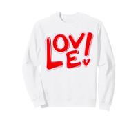 Día de San Valentín Love Big Letter Cuello Redondo Sudadera