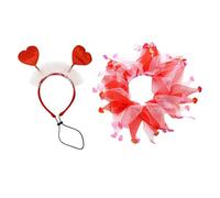 Día de San Valentín para perros, ropa para el día de San Valentín, corazón rojo corazón, pañuelo para el cuello, traje de perro para fiestas, accesorios