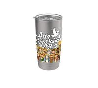 Día de Todos los Santos Católico San José María Teresa Jude Vaso térmico de acero inoxidable de doble pared