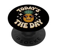 Día de Transferencia de piña FIV Infertilidad Milagro Divertido FIV PopSockets PopGrip Adhesivo